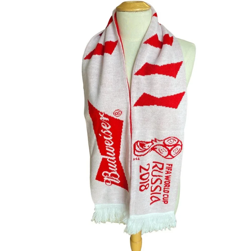 NWOT Budweister King of Beers FIFA 2018 Soccer World Cup Russia Unisex Scarf